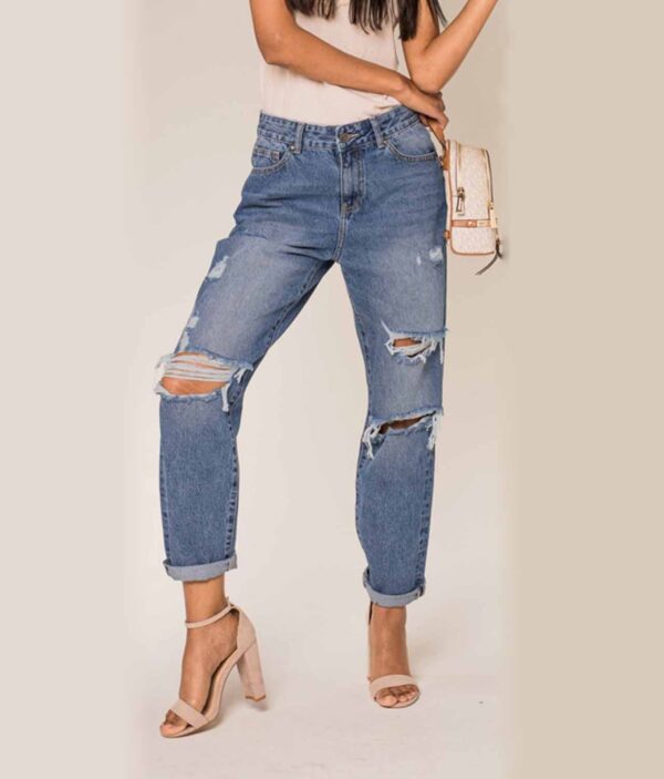 Ženske jeans hlače boyfriend Q1863