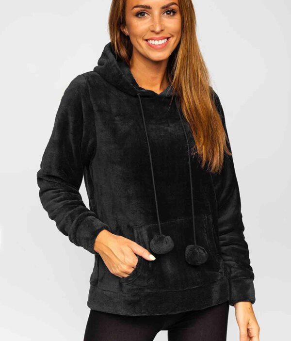 Ženski flis pulover HH033-BLACK