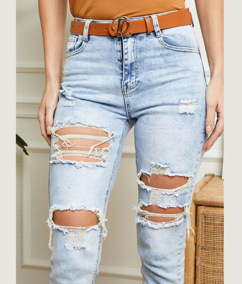 Push-up-Jeanshose Mom Fit F-3406-b