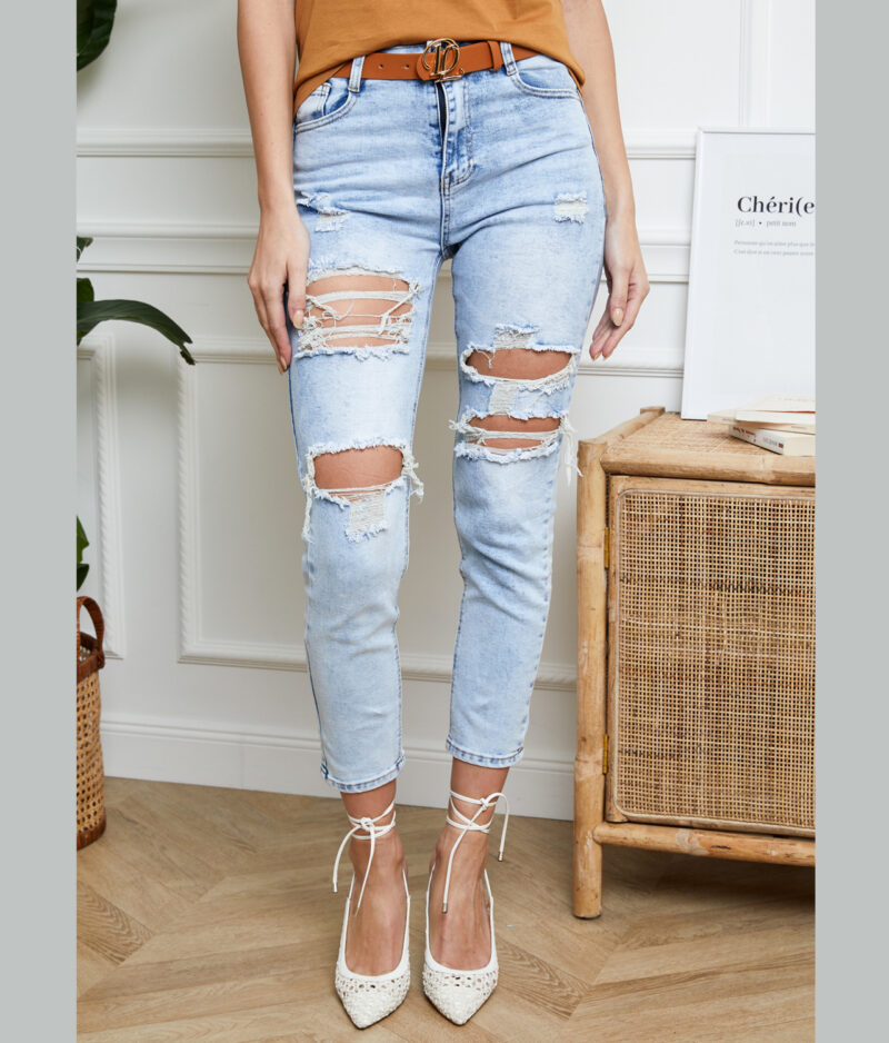 Push-up-Jeanshose Mom Fit F-3406-d
