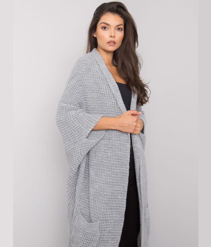 Pleteni kardigan BI-512.13X-grey.3