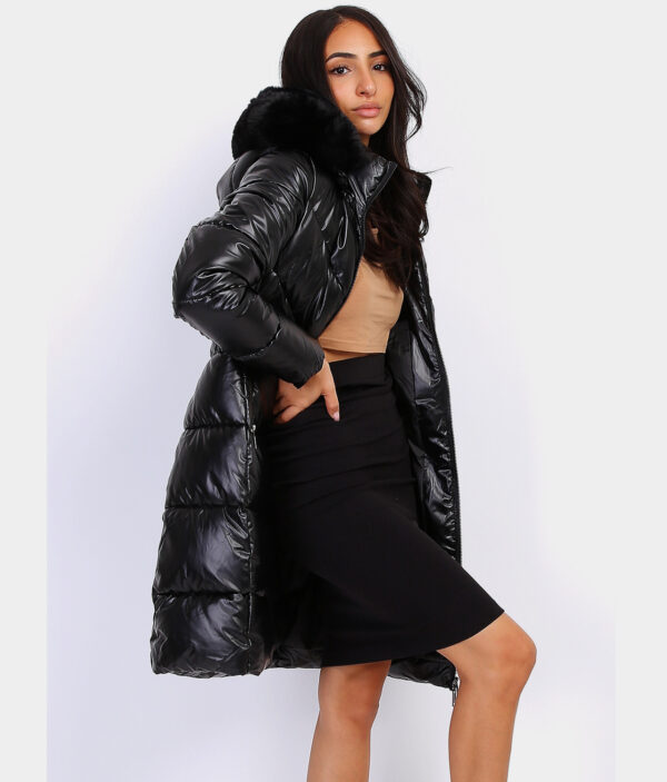 Lange Damenjacke A110-schwarz.2