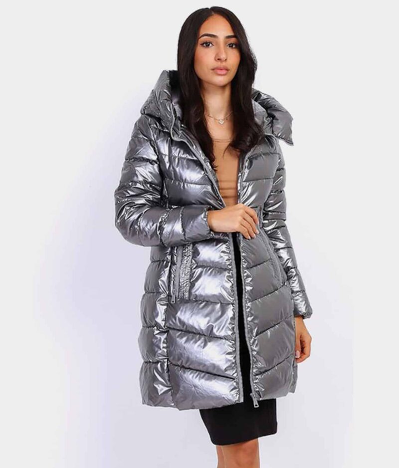 Damen-Winterjacke A107-Silber
