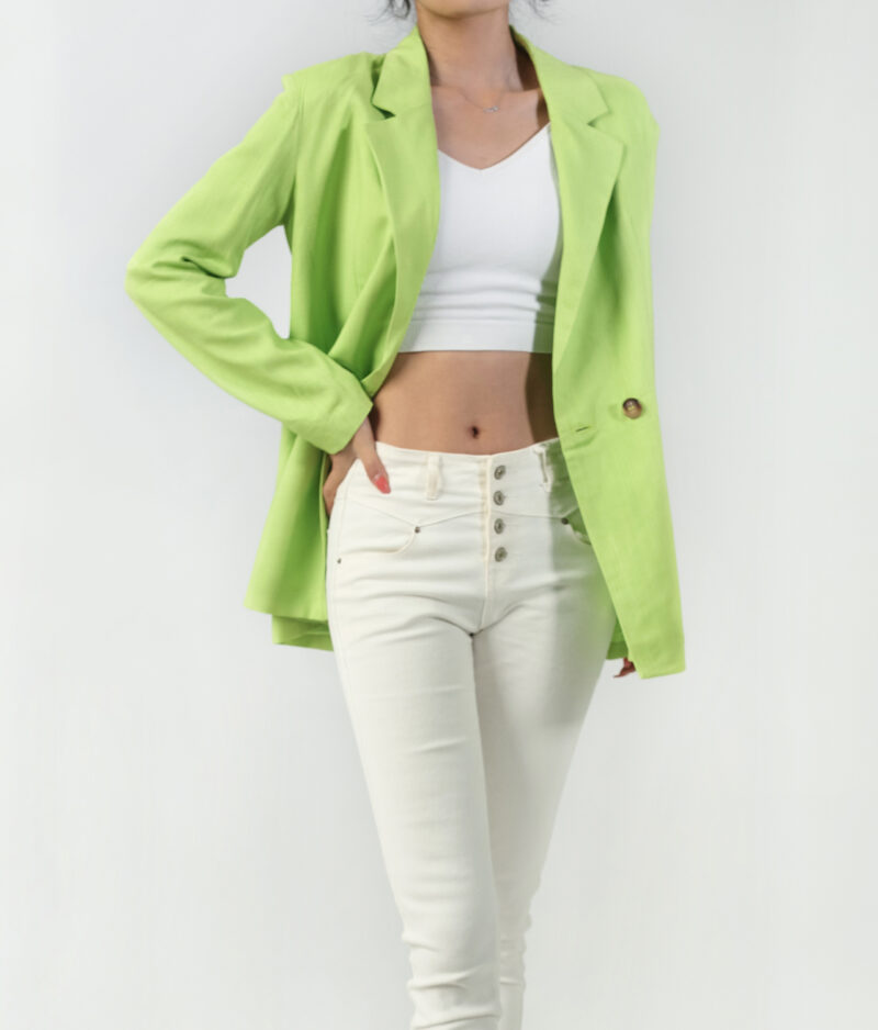 Leinenblazer 8762-Copperose-l.green