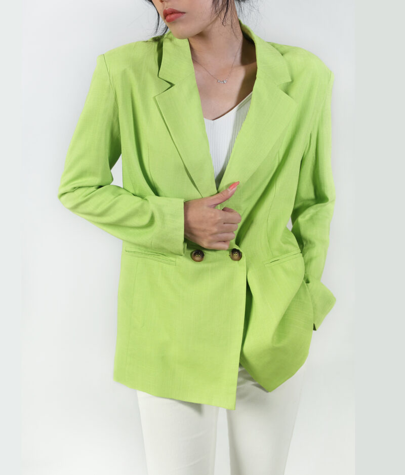 Leinenblazer 8762-Copperose-l.green.b