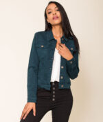 Ženska jeans jakna Nina Carter J209-7-petrol