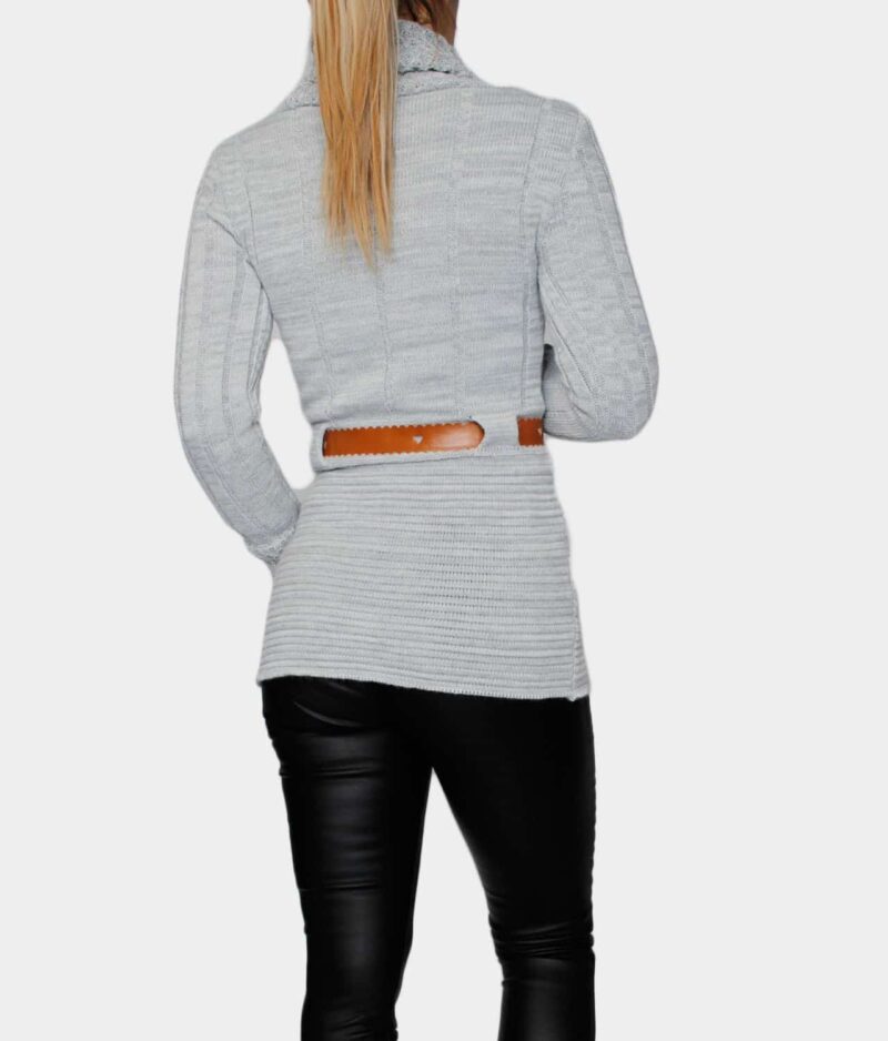 Pleten pulover s pasom 2225-l.gray.a