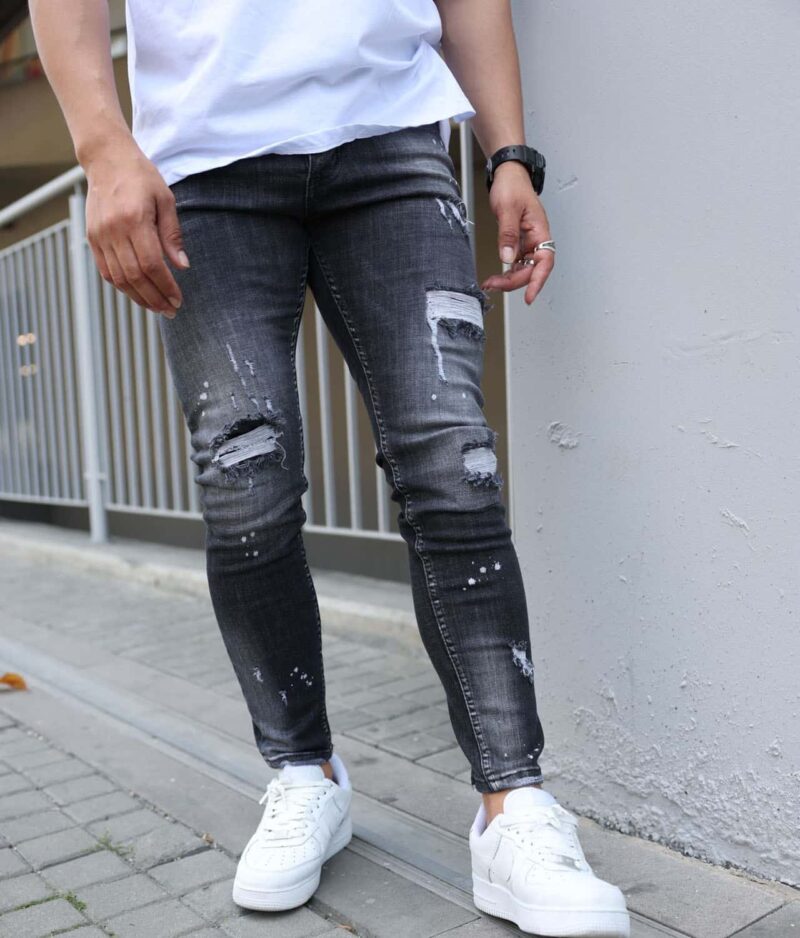 Črne moške kavbojke i8denim 17028.c