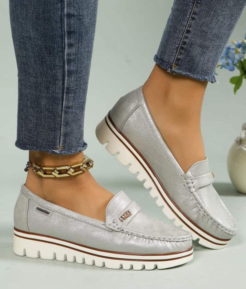 Ženske mokasinke GS71-silver