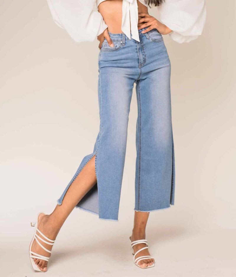 Jeans hlače 34 z razporkom Q1867.b
