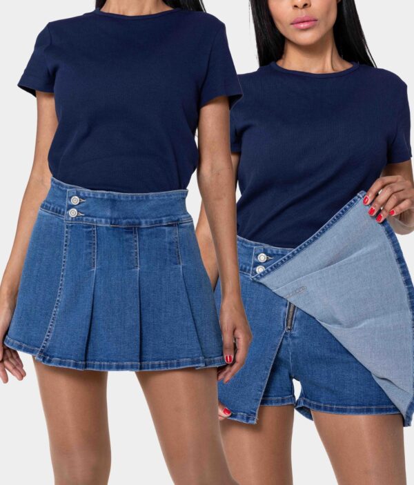 Kratko hlačno krilo jeans P511-5