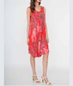 Poletna obleka brez rokavov R30-red.a