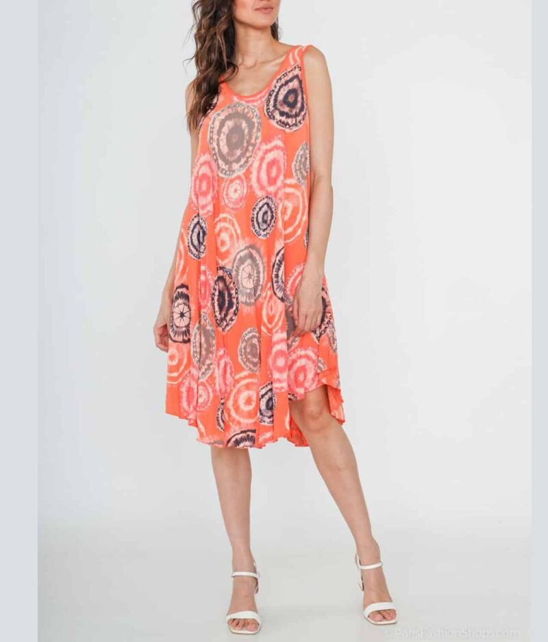 Sommerkleid aus Viskose R31-Orange