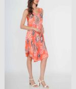 Poletna obleka iz viskoze R31-orange.a