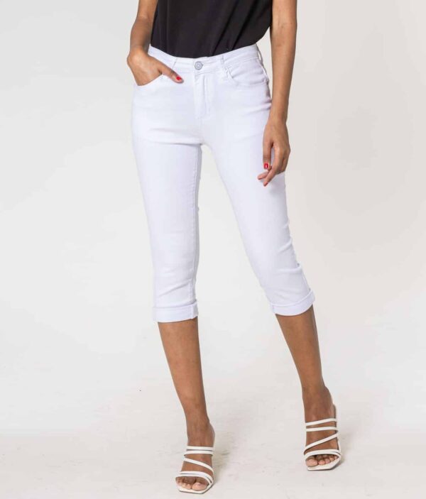Kapri hlače Nina carter P230-white