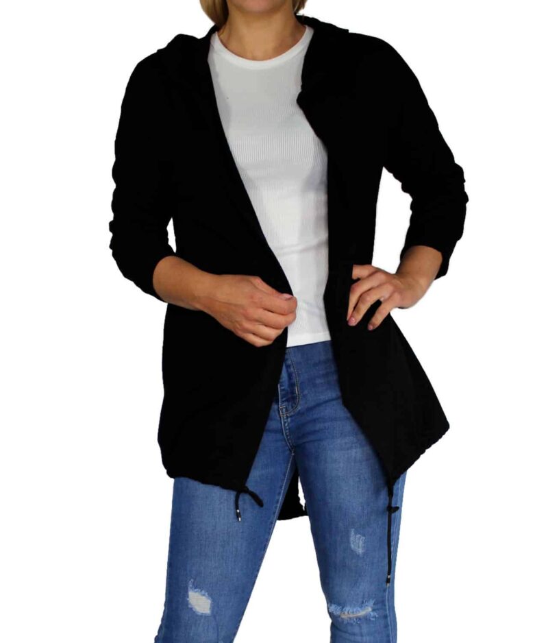 Ženska jopica s kapuco 8362-black