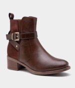 Ženski gležnarji F6678-brown.b