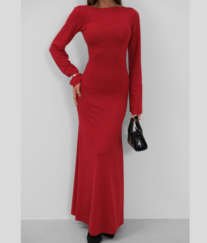 Langes Kleid mit offenem Rücken 24w25067.f