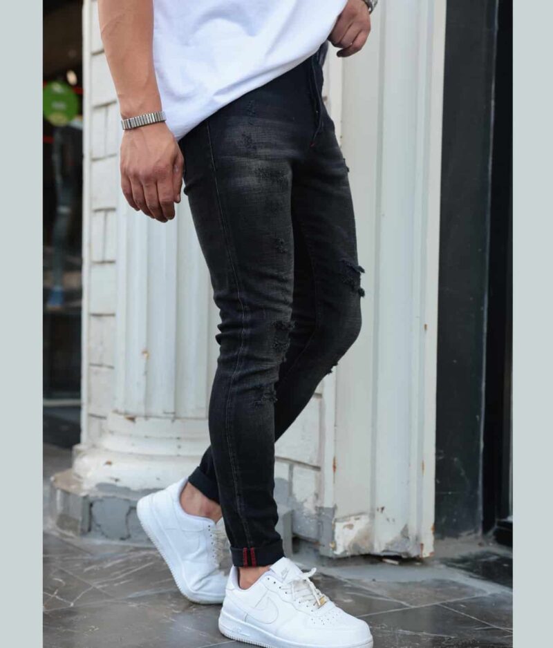 Moške črne kavbojke i8denim 80230.a