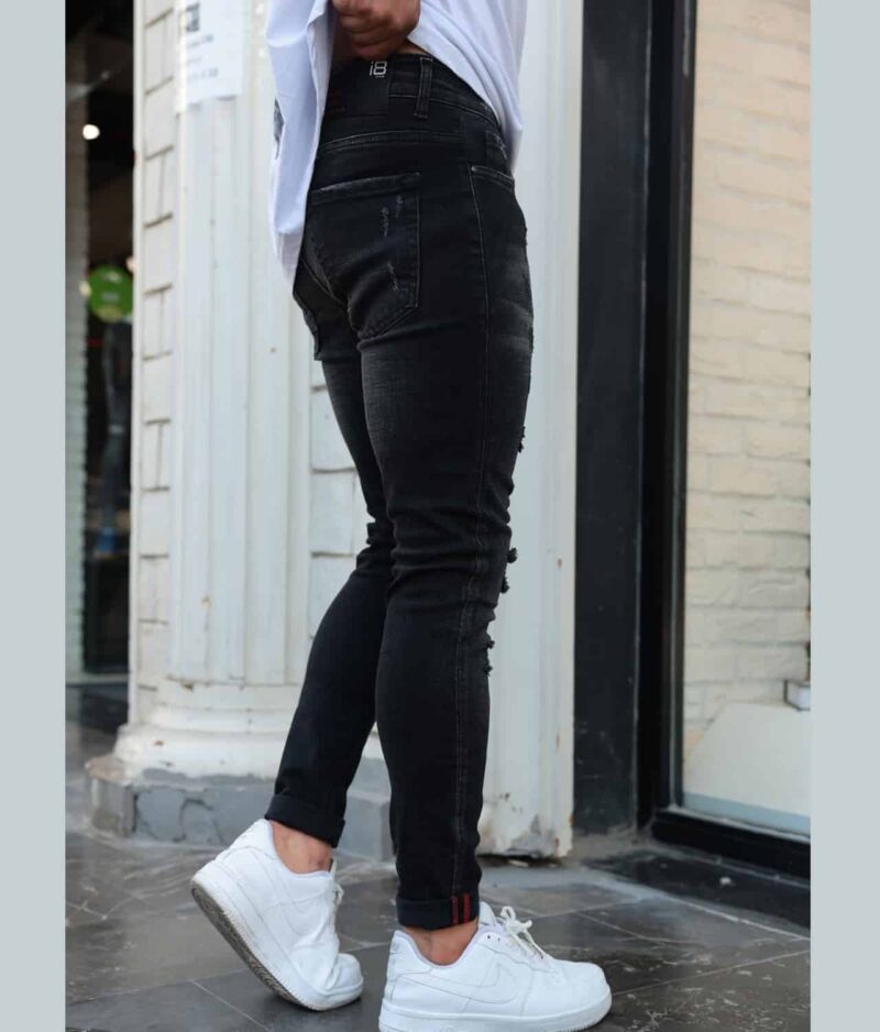 Moške črne kavbojke i8denim 80230.c