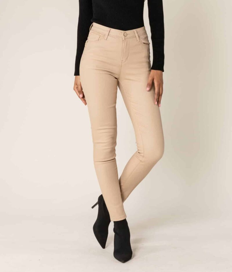 Lederhose Push Up High Waist LC001-beige.b