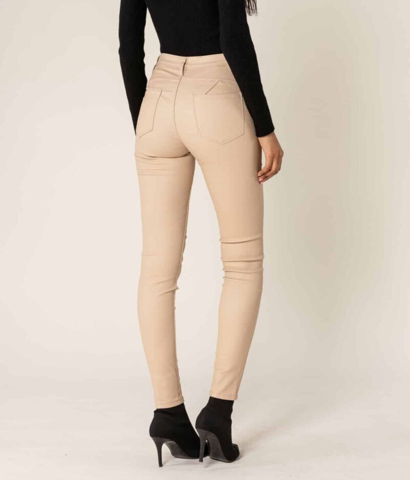 Lederhose Push Up hohe Taille LC001-beige.d