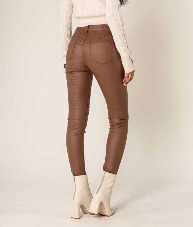 Lederhose Push Up High Waist LC001-braun.b