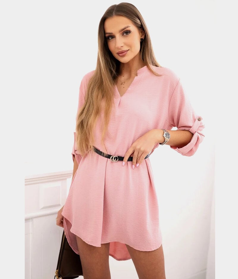 Longbluse mit Gürtel 59100-nude