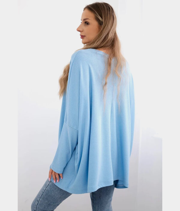 Oversize T-Shirt mit Halskette 19688-blue.b