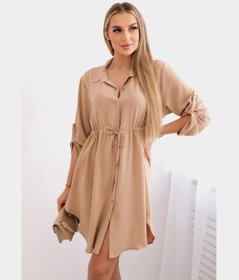 Haljina košulja - duga bluza It-16-camel
