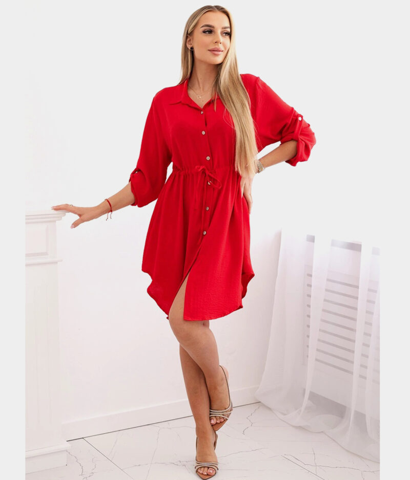 Haljina košulja - duga bluza It-16-red.a