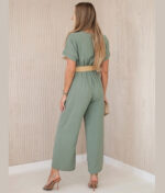 Kombinezon z okrasnim pasom 5877-khaki