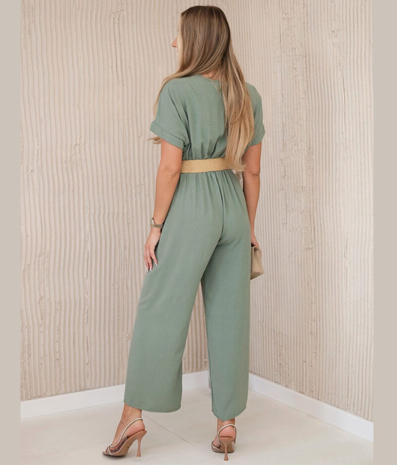 Kombinezon z okrasnim pasom 5877-khaki