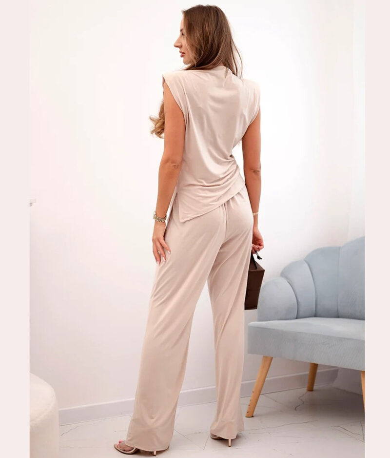 Komplet majice in hlač 10064-beige.1
