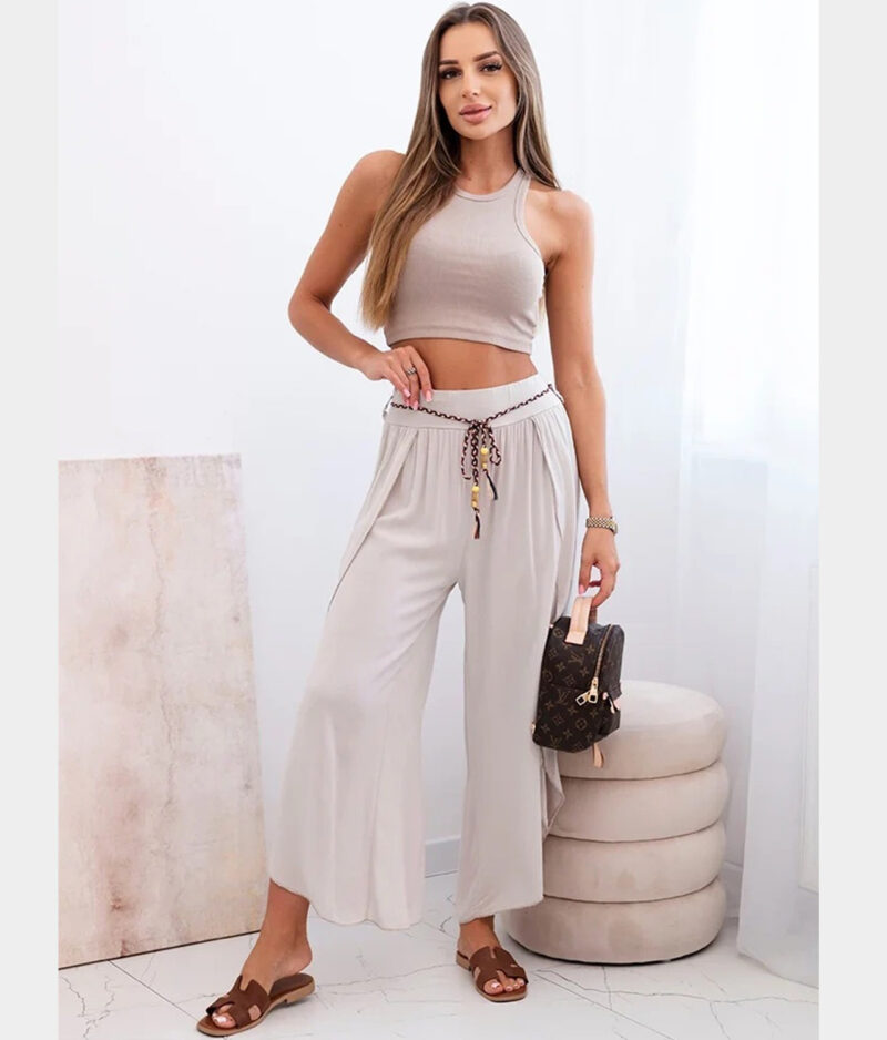 Poletne hlače iz viskoze 81378-beige.2