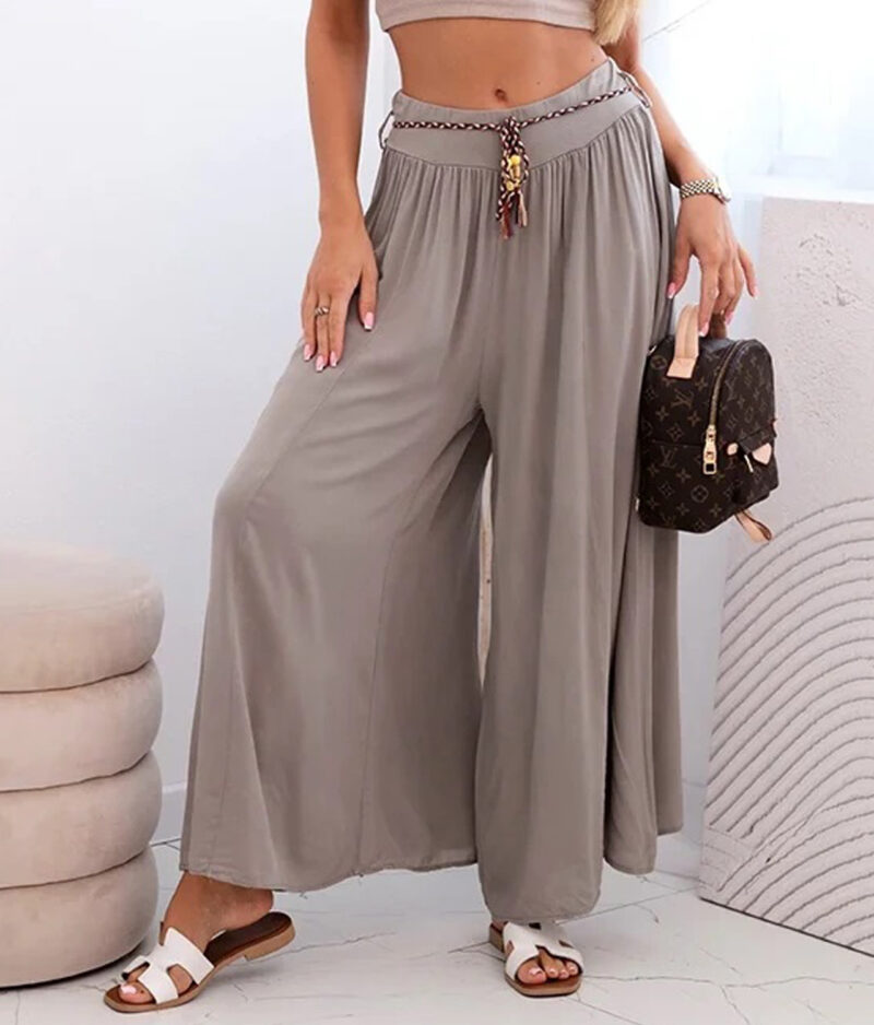 Damenhose aus Viskose mit weitem Bein 81733-fango.a