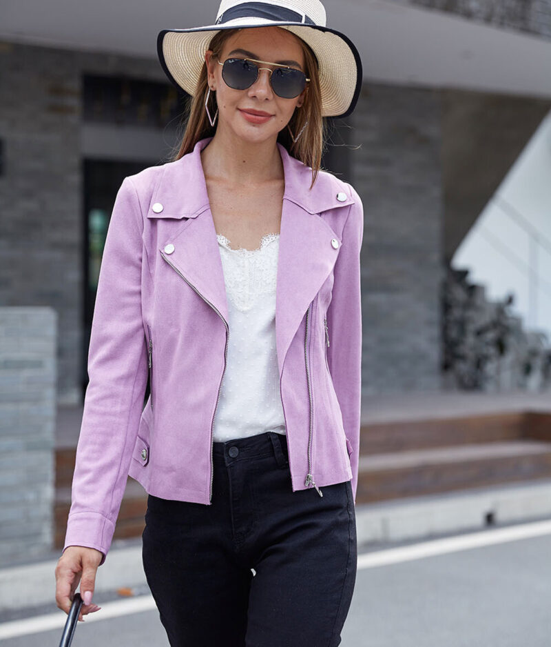 Damen Wildlederjacke 1759 flieder