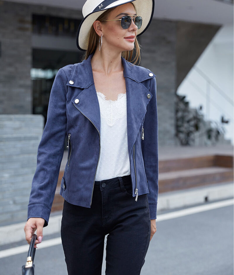 Damen-Wildlederjacke 1759 Navy