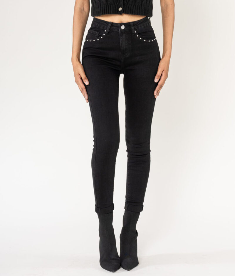 Crne traperice Nine Carter P605-8.c