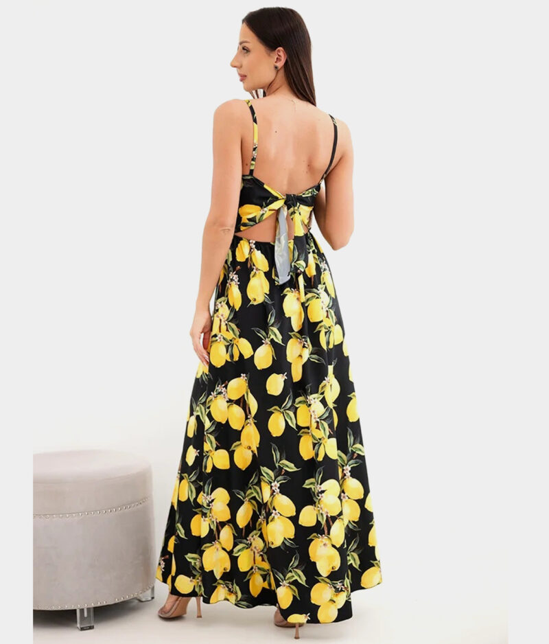 Maksi obleka s potiskom lemon 21982-3-black.a