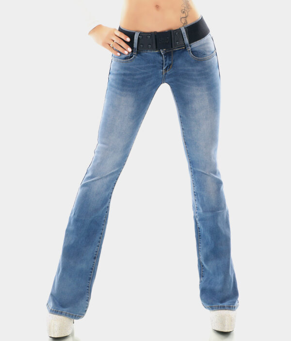 Kavbojke bootcut z nizkim pasom WT315.a