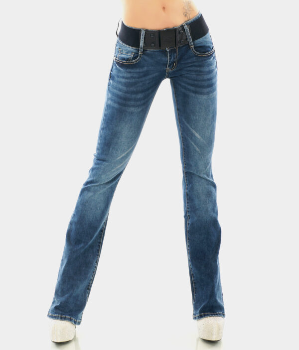 Kavbojke bootcut z nizkim pasom WT330.A